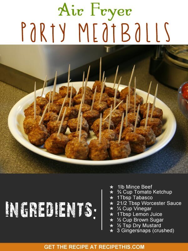 Air Fryer Party Meatballs • Recipe This