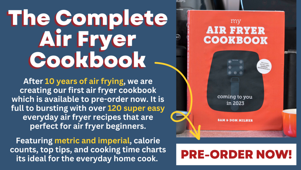 Pre order the complete air fryer cookbook graphic