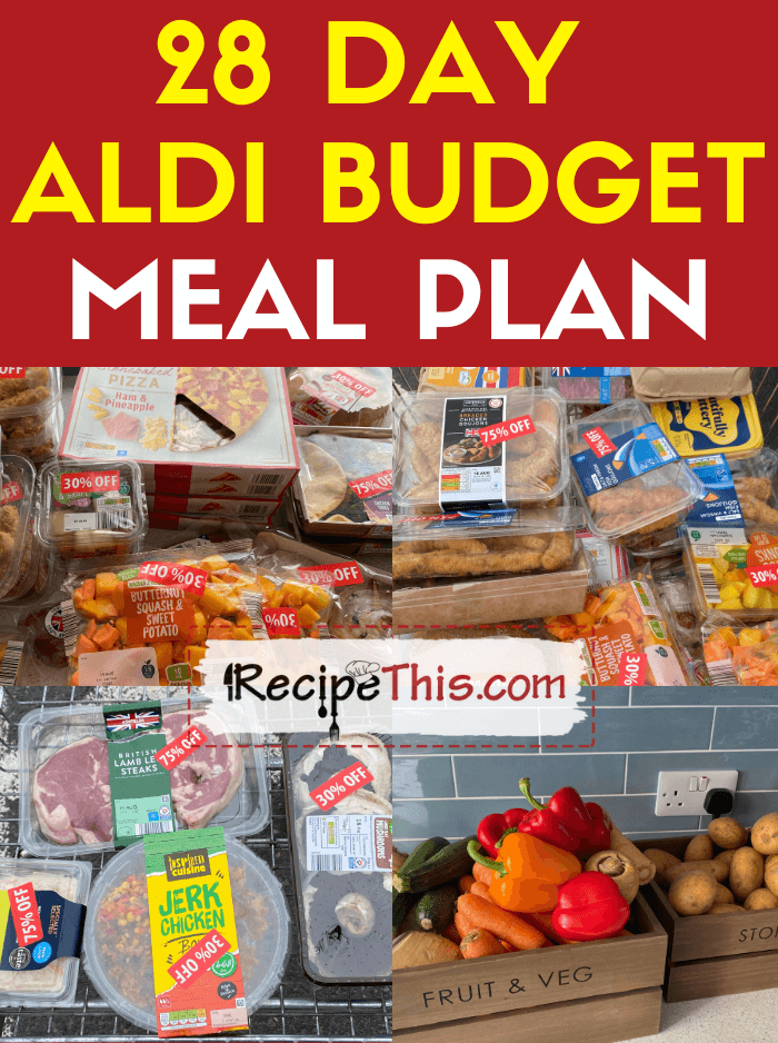 28 day aldi budget meal plan