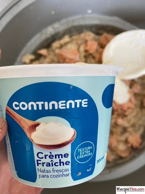 Slow Cooker Salmon Crème Fraiche Pasta | Recipe This