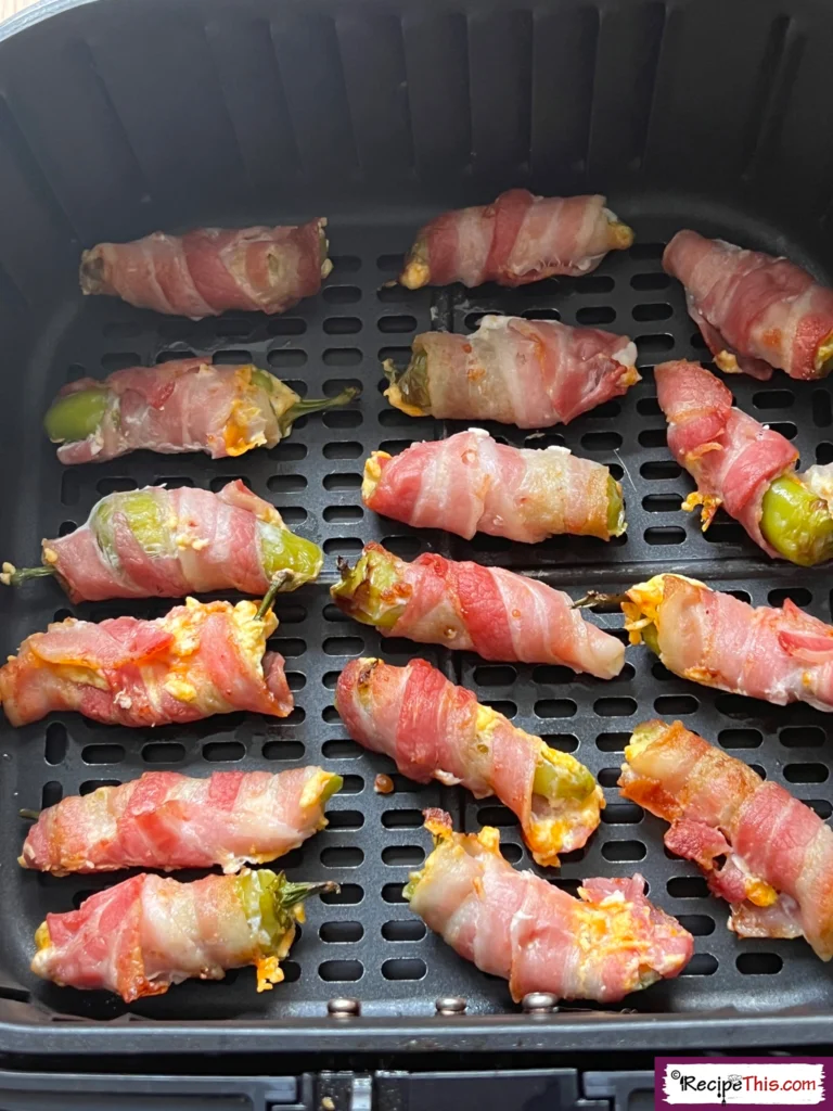 Air Fryer Bacon Wrapped Jalapeno Poppers