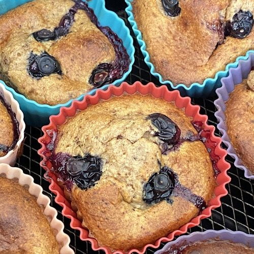 Air Fryer Blueberry Muffins