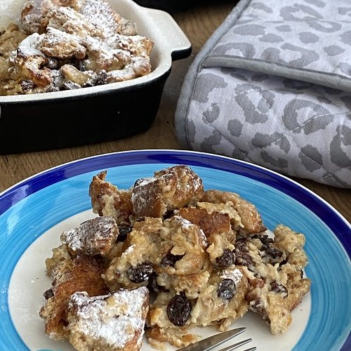 Air Fryer Bread And Butter Pudding