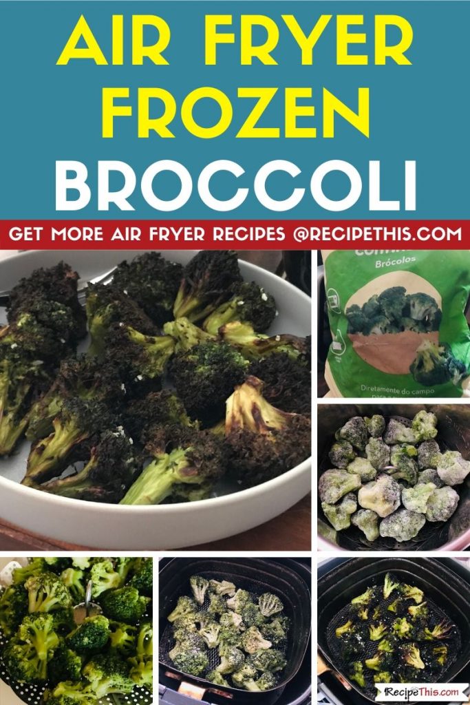 Air Fryer Frozen Broccoli step by step