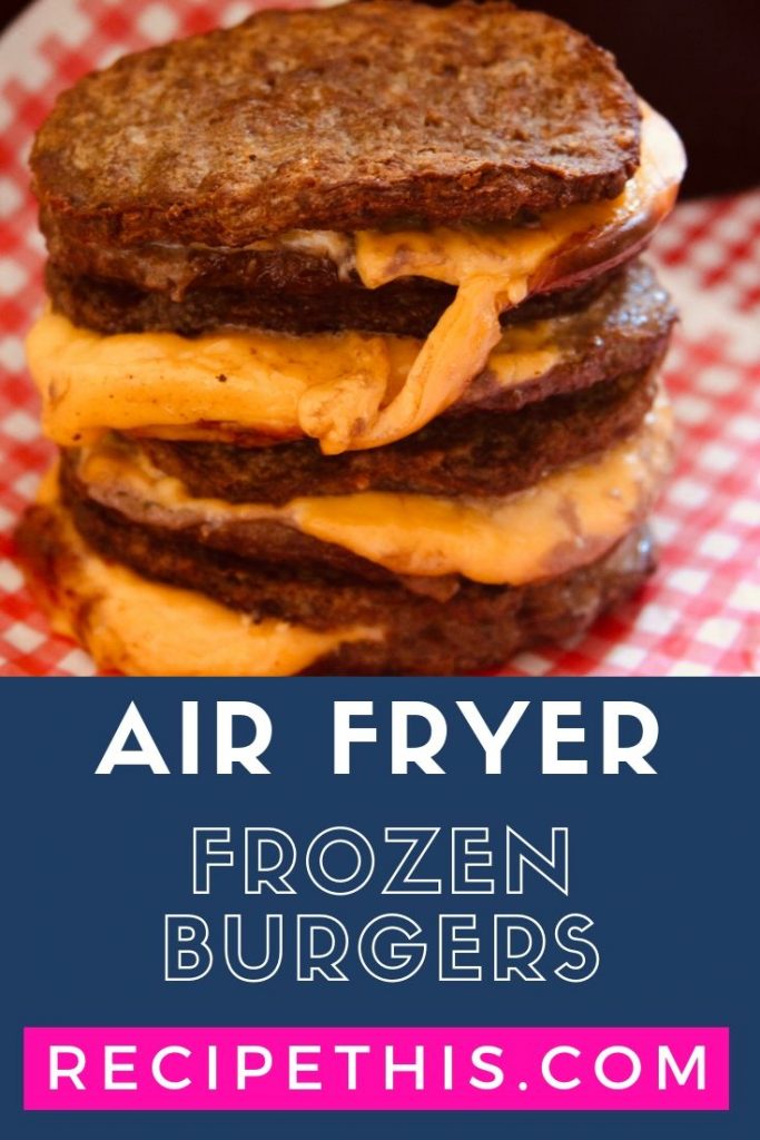 Air Fryer Frozen Burgers at recipethis.com