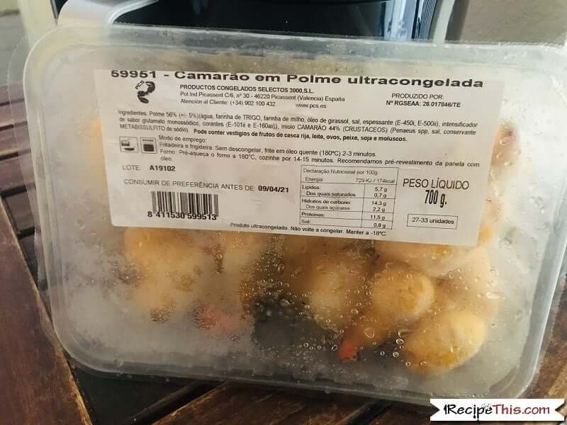 Air Fryer Frozen Butterfly Shrimp Ingredients