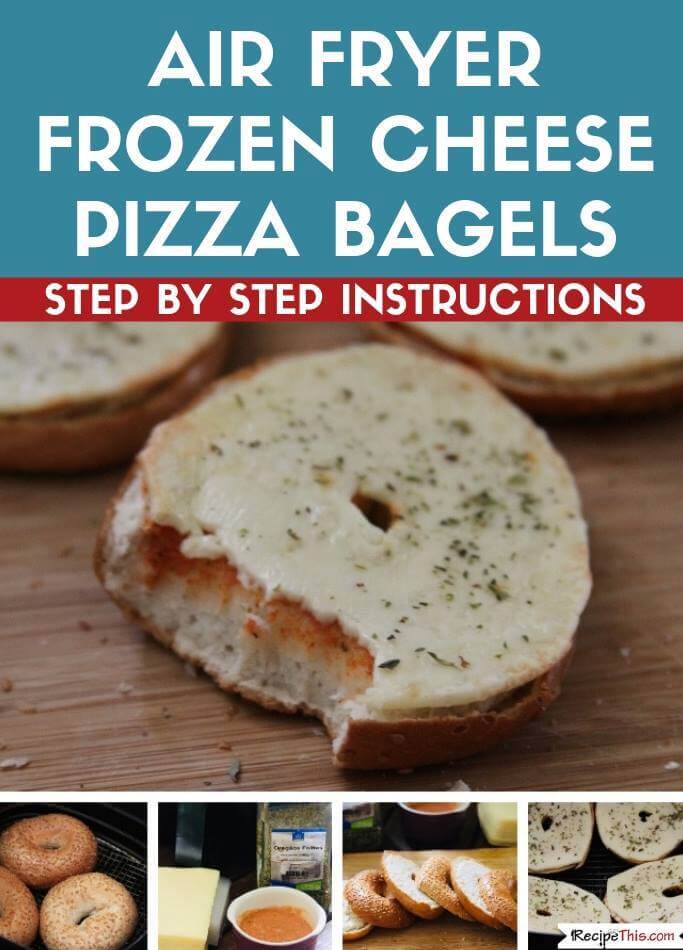 Air Fryer Frozen Cheese Pizza Bagels