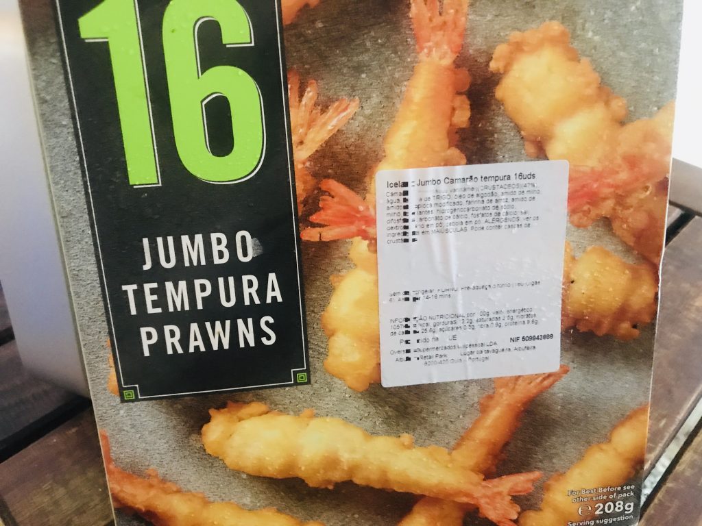 Air Fryer Frozen Tempura Shrimp Ingredients