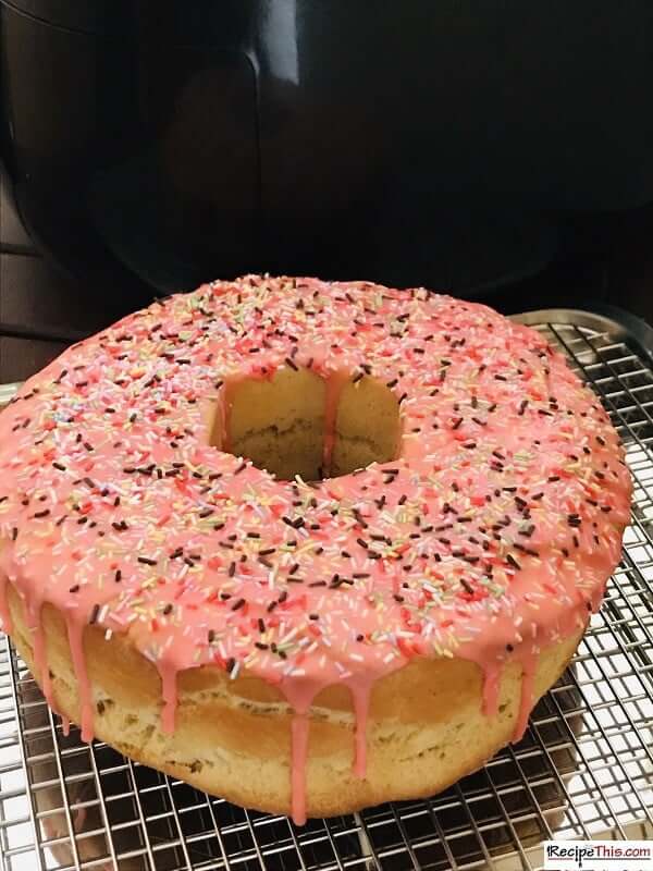 Air Fryer Giant Doughnut Cake