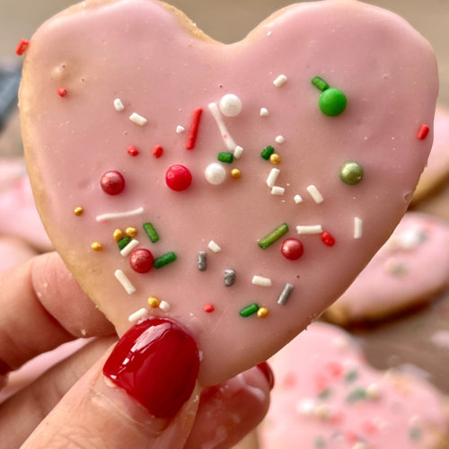 Air Fryer Heart Sugar Cookies