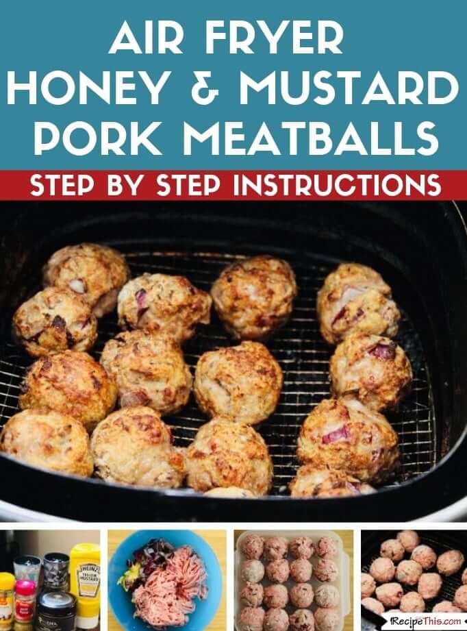 Air Fryer Honey & Mustard Pork Meatballs