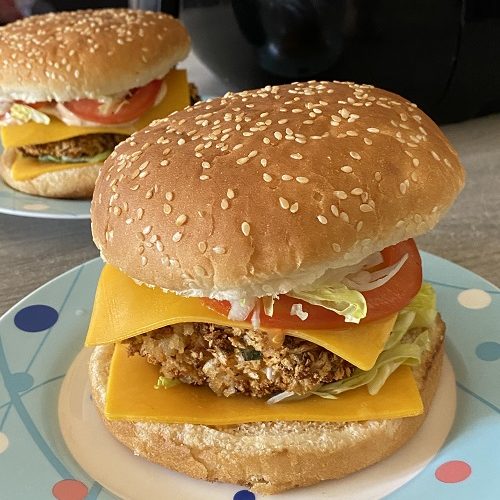 Air Fryer KFC Zinger Burger