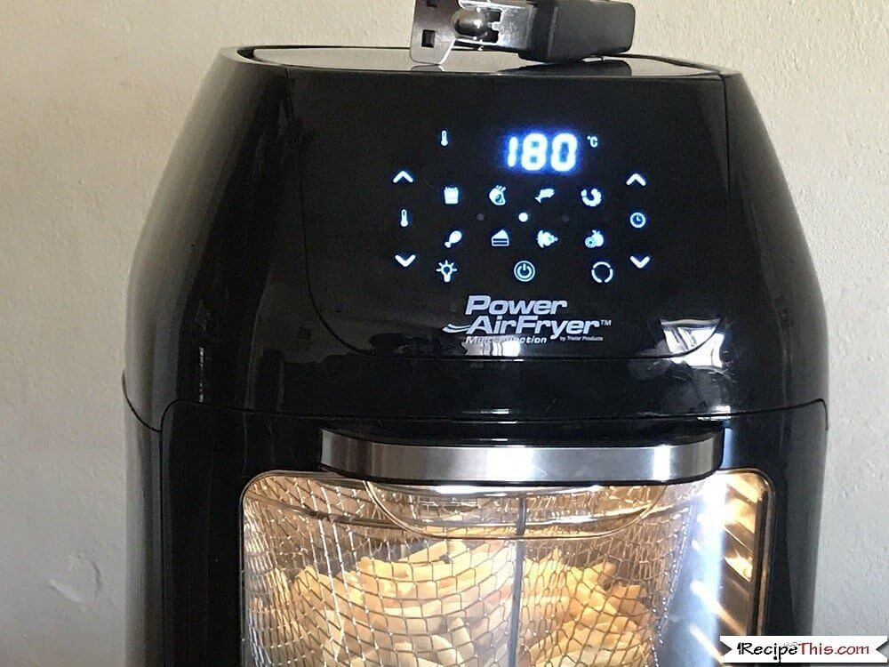Air Fryer Oven Frozen French Fries in basket
