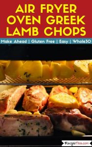 Air Fryer Oven Greek Lamb Chops air fryer oven recipe