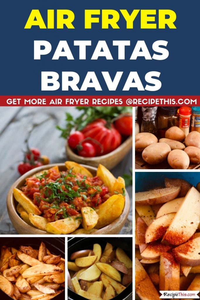 Air Fryer Patatas Bravas step by step