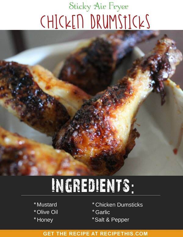 Sticky Air Fryer Chicken Drumsticks