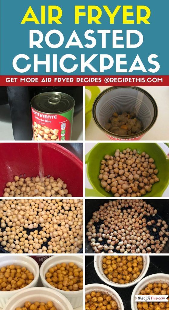 Air Fryer Roasted Chickpeas step by step