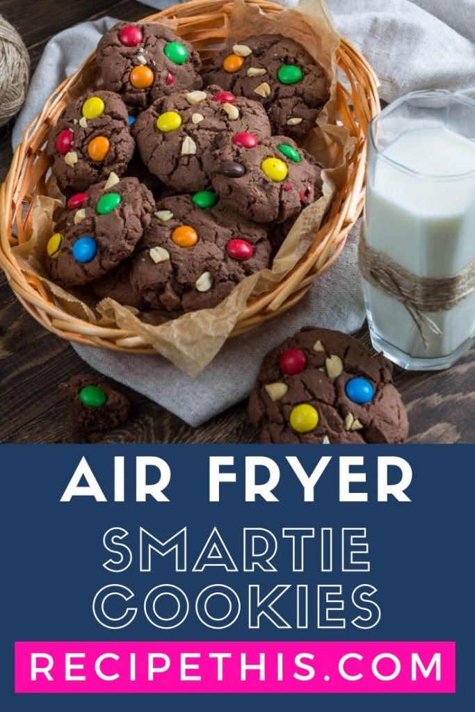 Air Fryer Smartie Cookies at recipethis.com