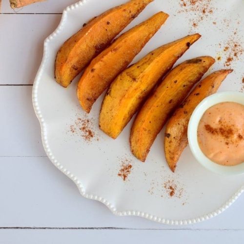 Welcome to my latest air fryer recipe and today is all about making really simple sweet potato wedges in the air fryer that you will love.