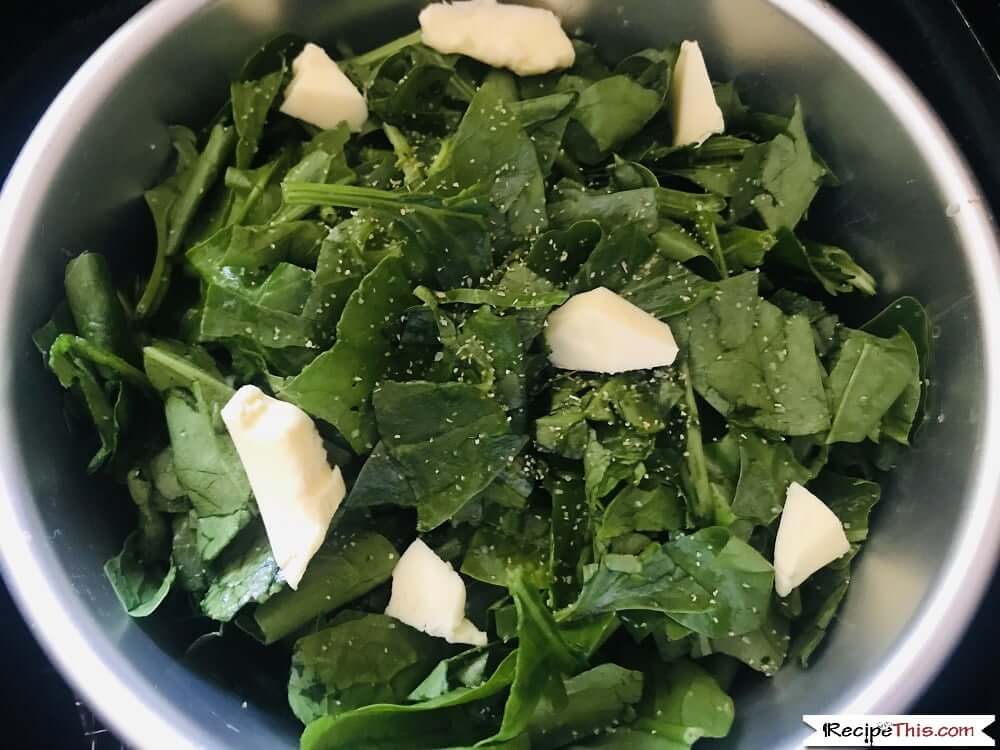 Air fried outlet spinach