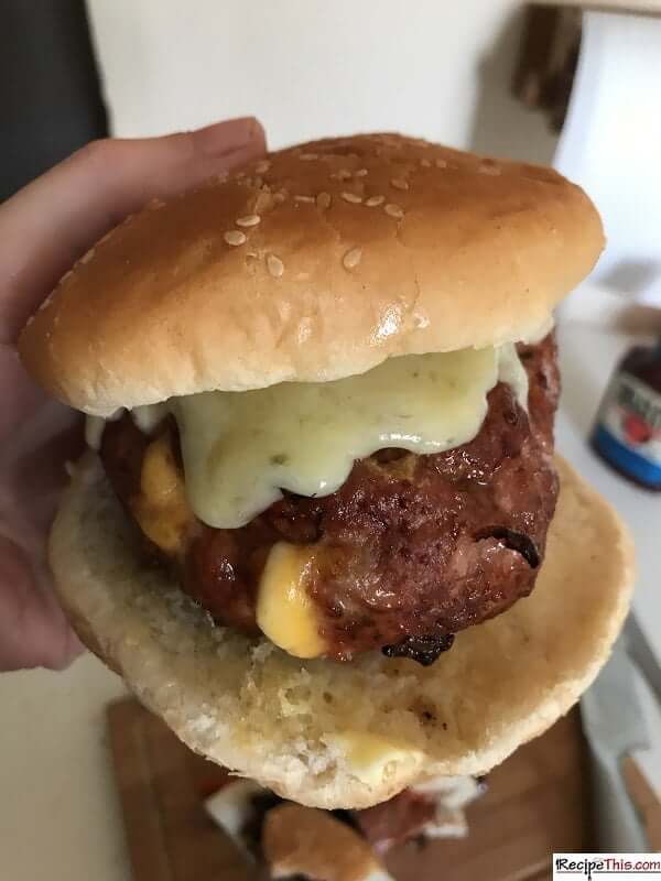 Air Fryer Stuffed Hamburgers