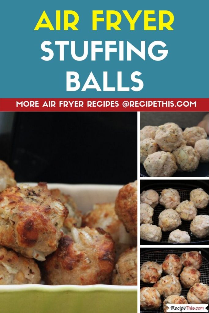 Air Fryer Stuffing Balls step by step