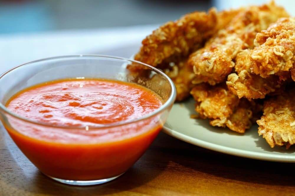 Welcome to my Air Fryer turkey goujons and sweet chilli dip recipe