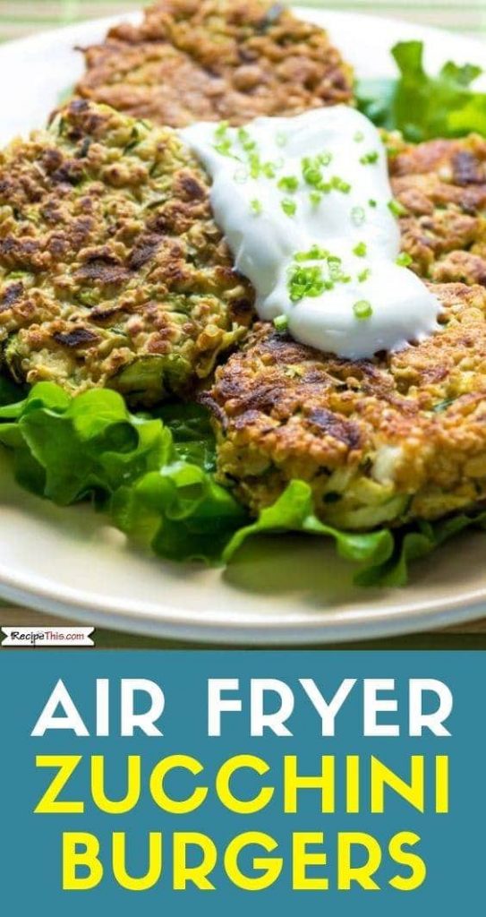 Air Fryer Zucchini Burgers