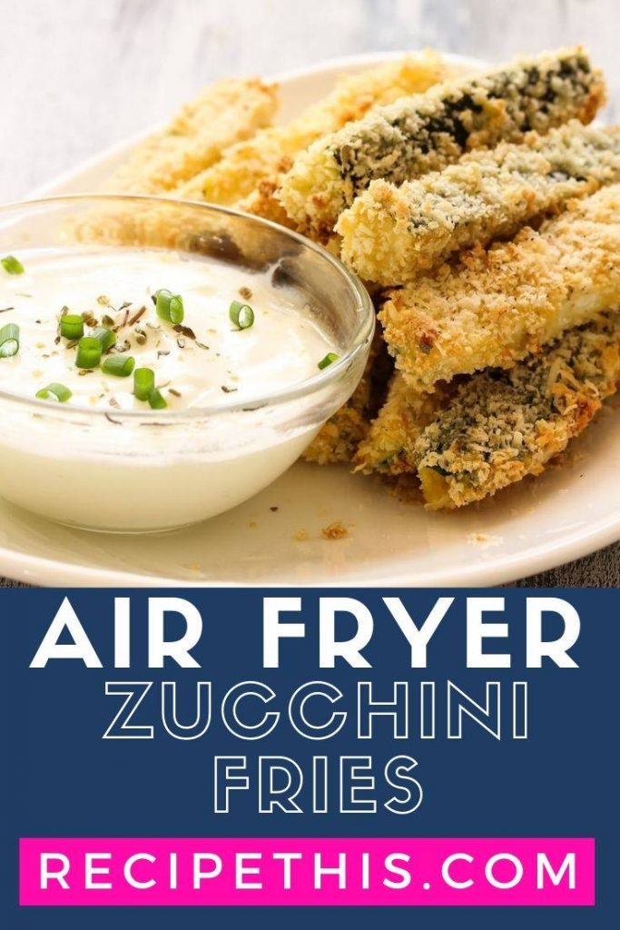Air Fryer Zucchini Fries With Tzatziki Dip