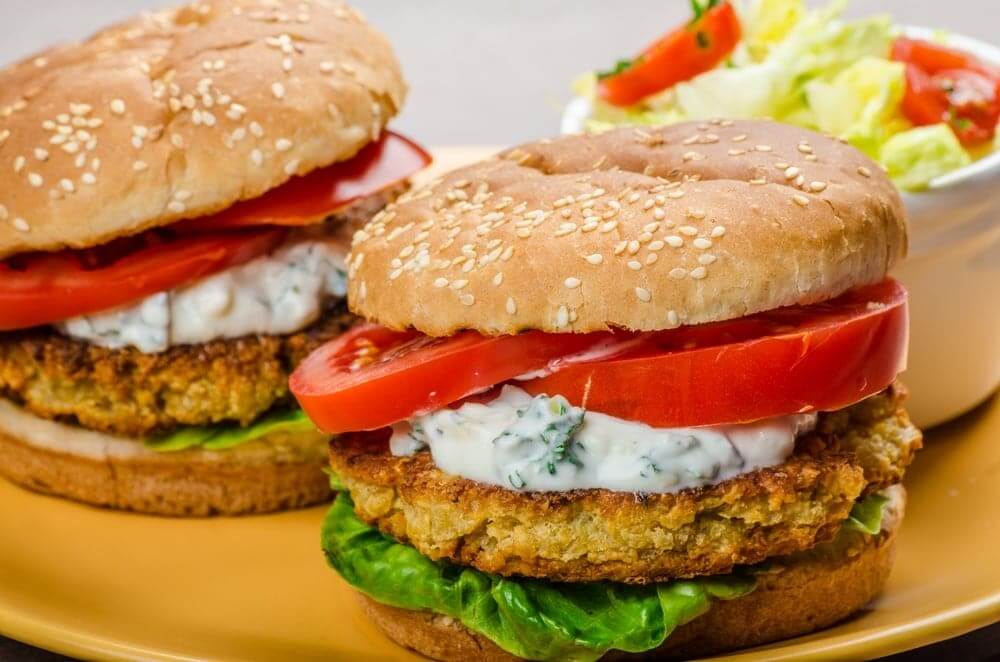 Air Fryer Cauliflower Veggie Burgers