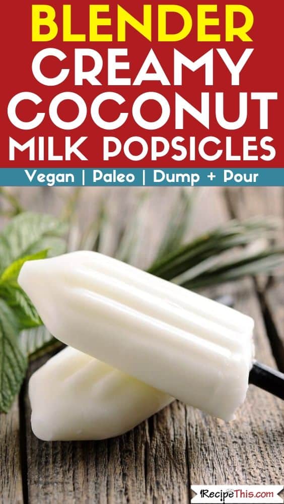 Blender Creamy Coconut Milk Popsicles