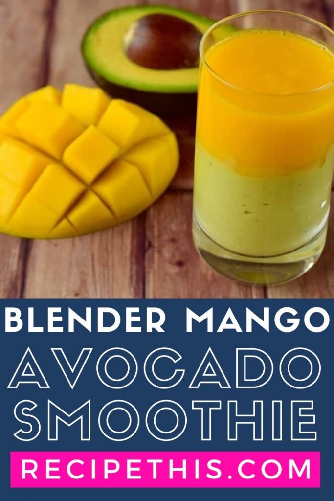 Blender Mango Avocado Smoothie at recipethis.com