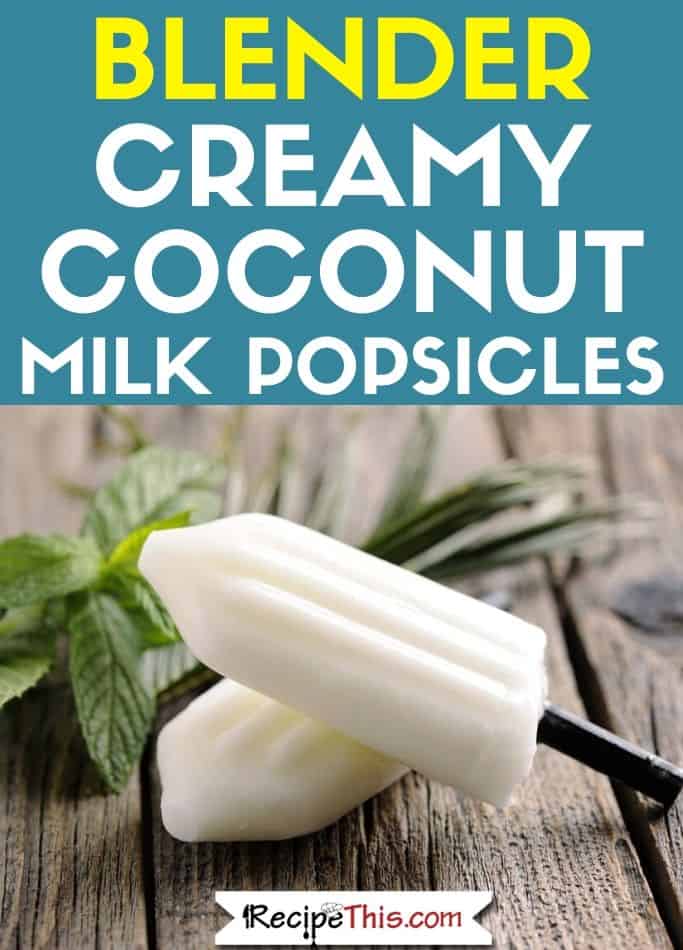 Blender creamy not icy coconut milk popsicles