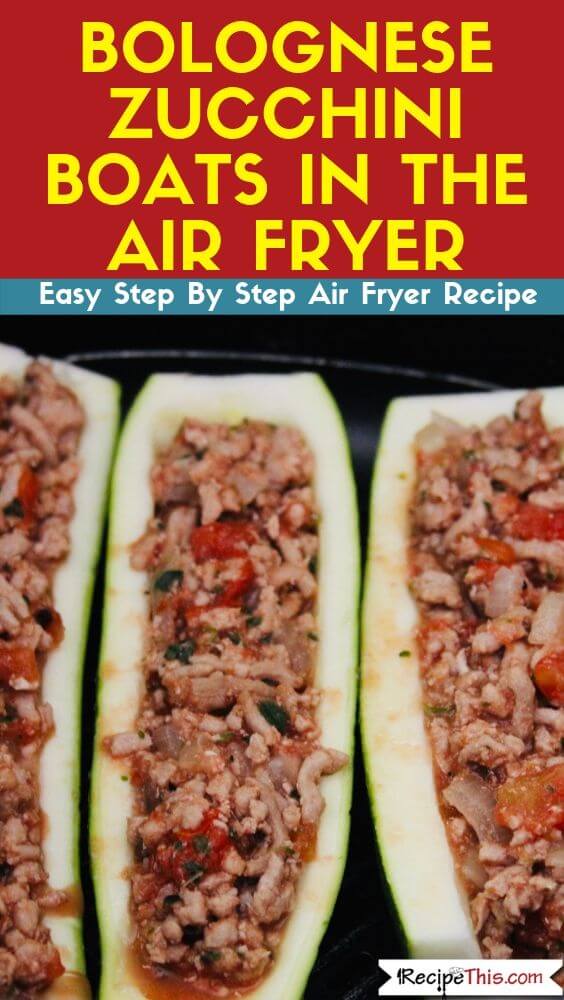 Bolognese Zucchini Boats In The Air Fryer