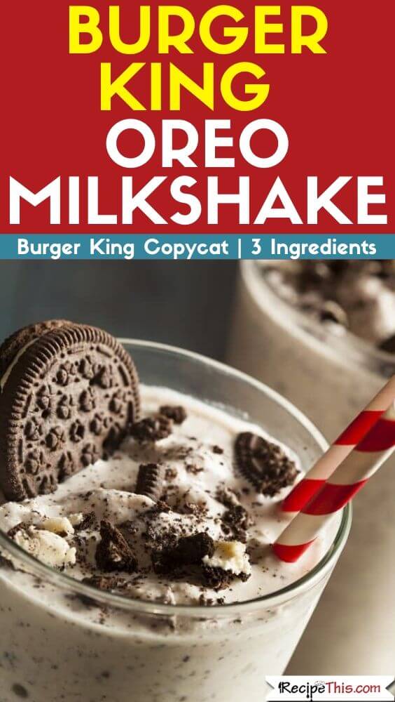 Burger King Oreo Milkshake