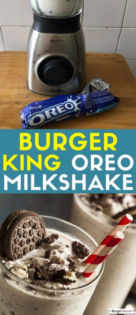 Burger King Oreo Milkshake recipe
