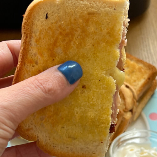 Cheese And Ham Toastie In Air Fryer