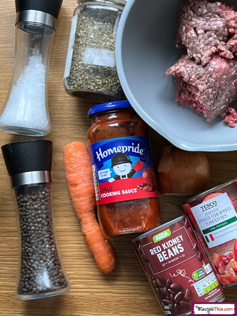 Chilli Con Carne Air Fryer Ingredients