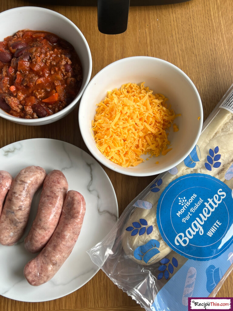 Chilli Dogs Air Fryer Ingredients