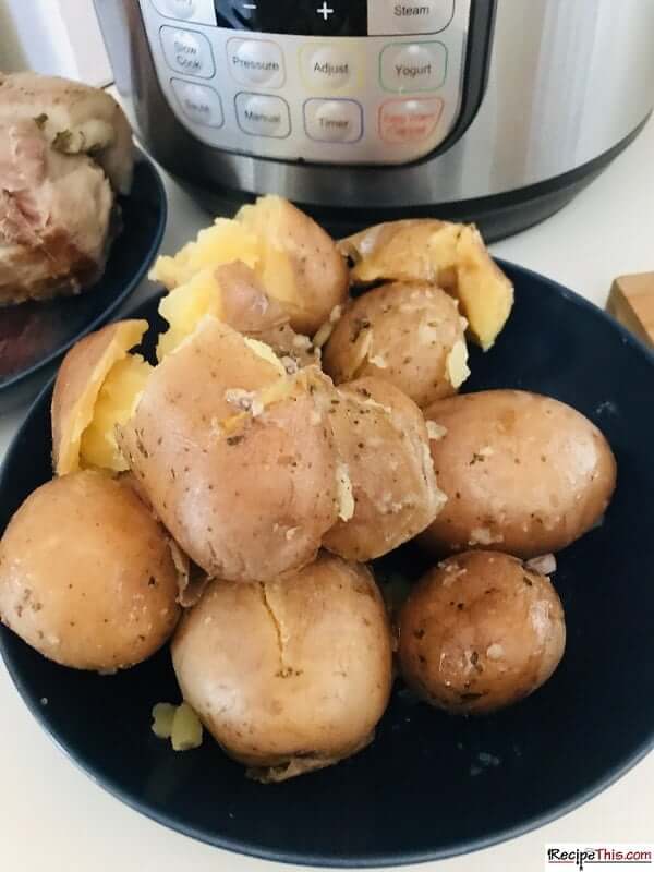 Cooking potatoes with pork loin in instant pot