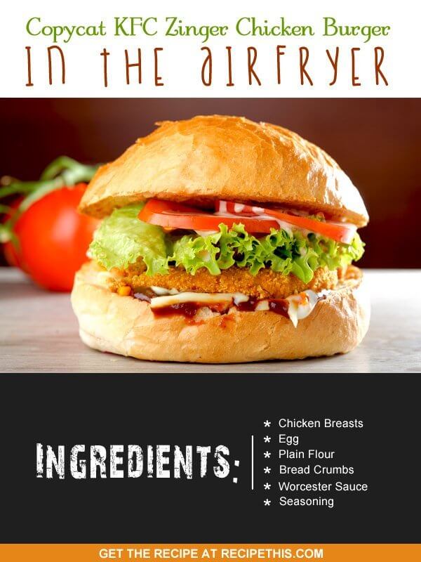 Recipe This | Copycat KFC Zinger Chicken Burger In The Airfryer