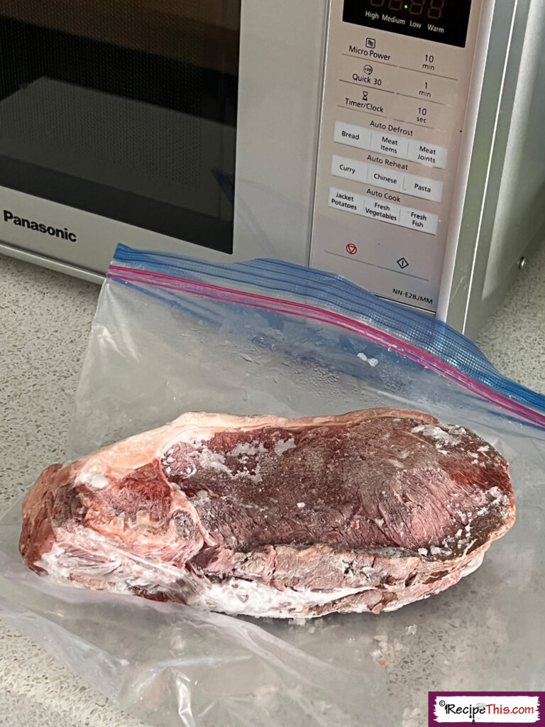 Defrosting Steak Ingredients