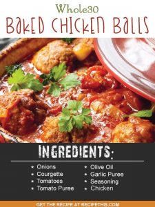 Dutch Oven Recipes | Whole30 Baked Chicken Meatballs recipe from RecipeThis.com