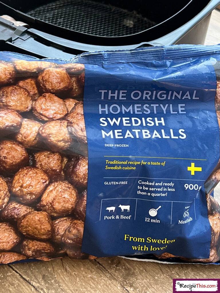 Frozen Swedish Meatballs Air Fryer Ingredients