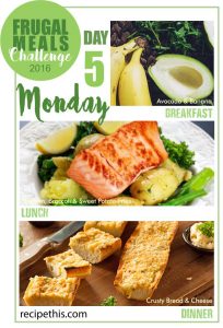Frugal Meals | Frugal Meals Challenge 2016 Day 5 from RecipeThis.com