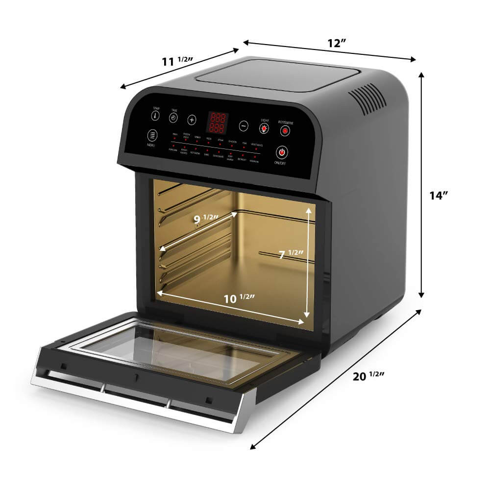 Go Wise Air Fryer Oven Dimensions