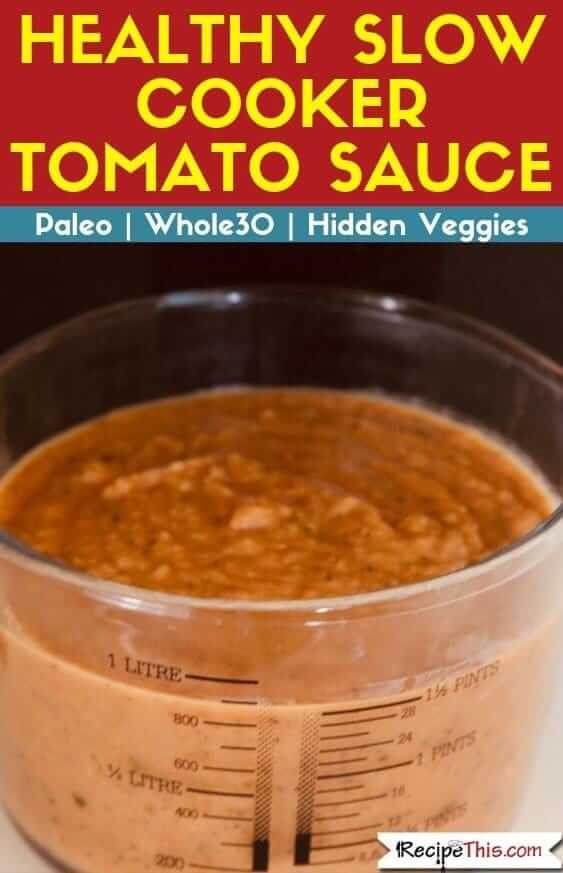 Healthy Slow Cooker Tomato Sauce easy pasta sauce recipe