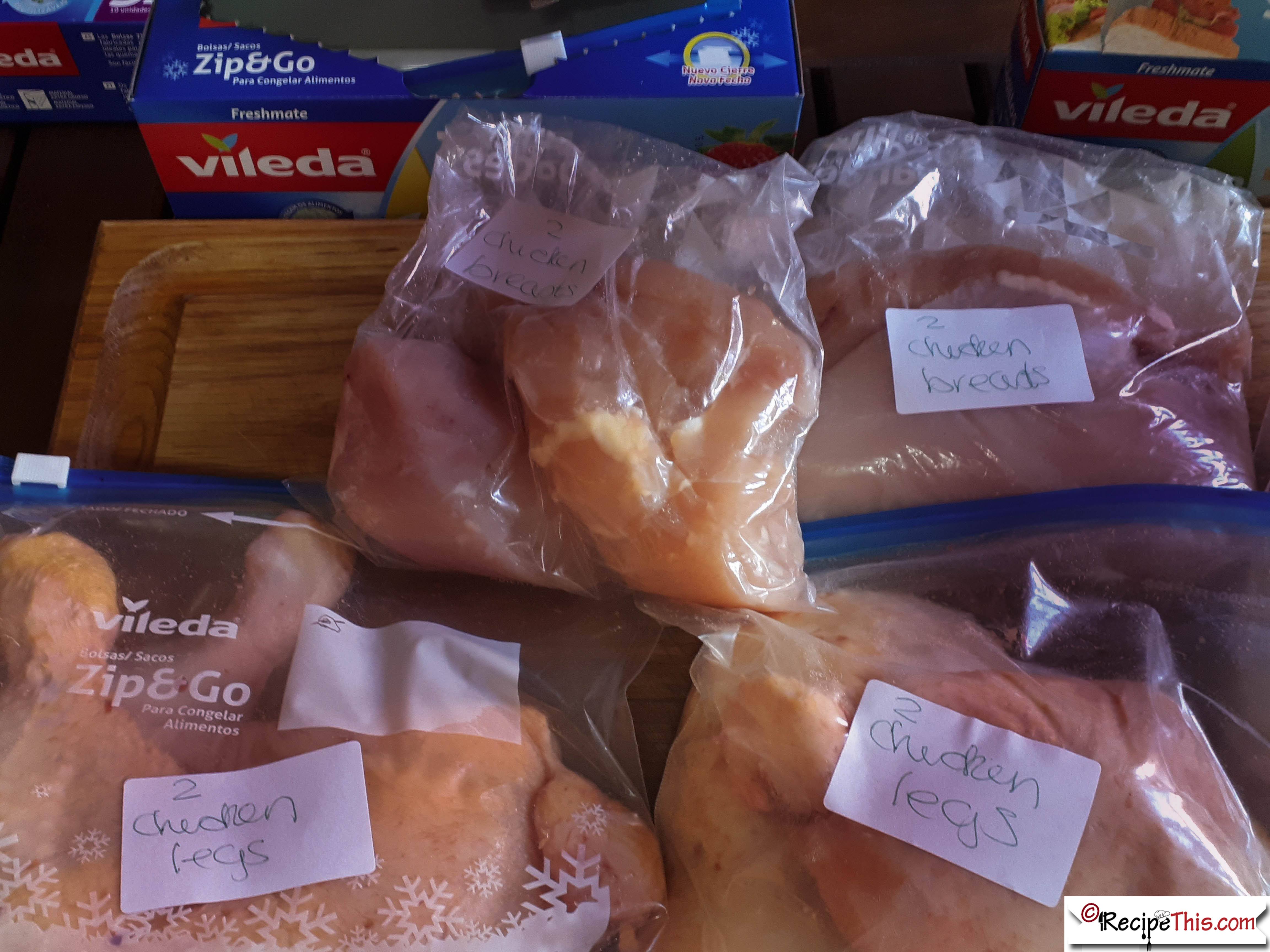 How to freeze chicken.