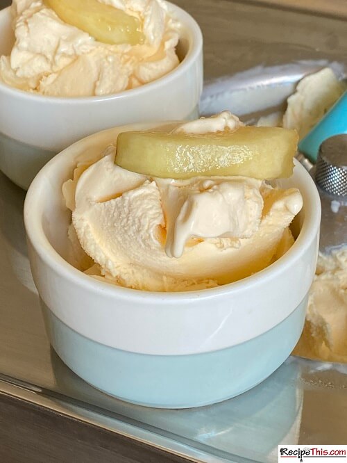 Homemade peach ice cream with ice cream discount maker