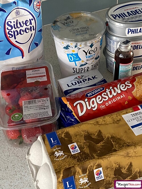 Ingredients For Strawberry Cheesecake